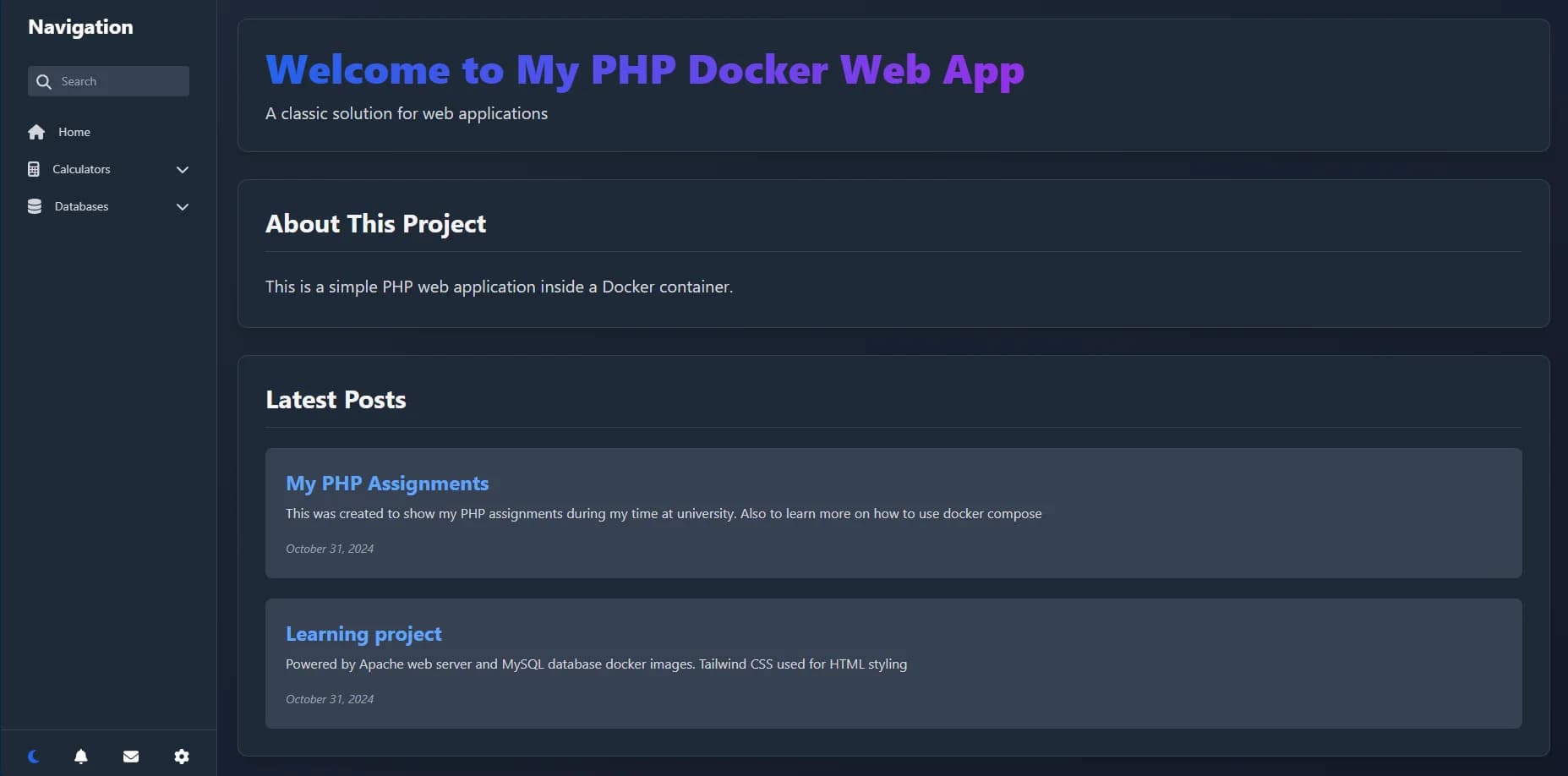 PHP Starter screenshot