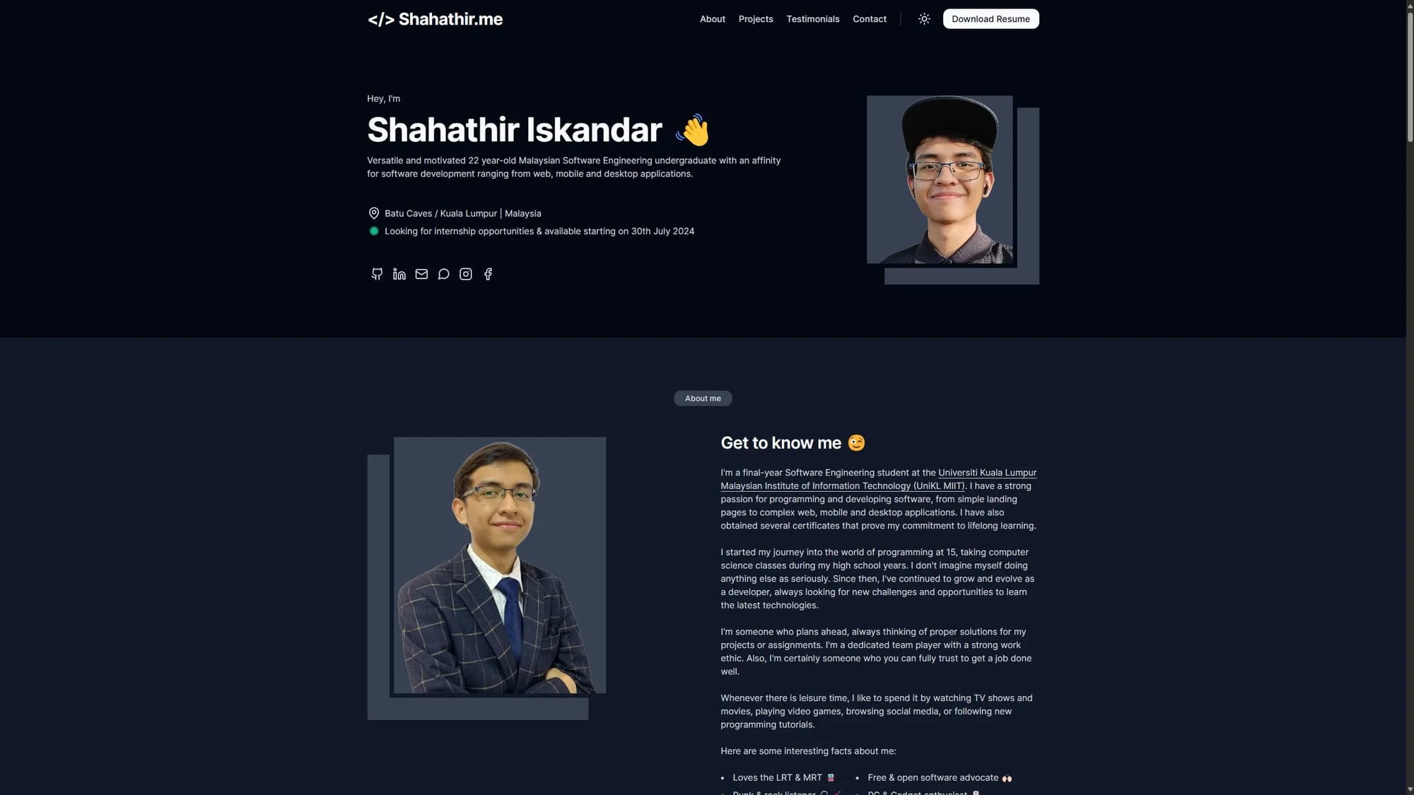 shahathir.me screenshot